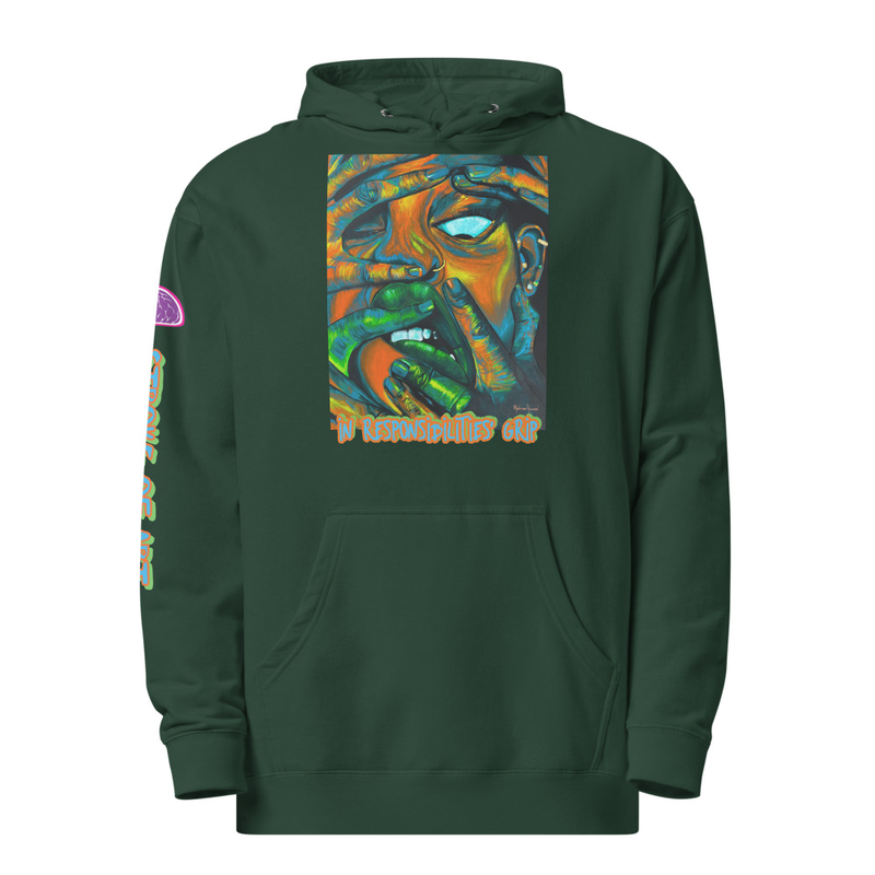 In Responsibilities' Grip -  Unisex  Hoodie - Alpine Green, L image
