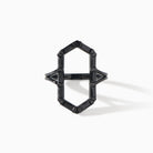 James Ring in black with emerald CZ from Ora Ana