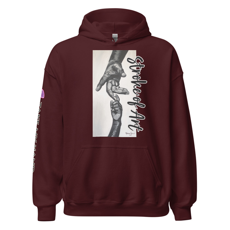 Take My Hand - Unisex Hoodie - Maroon, S image
