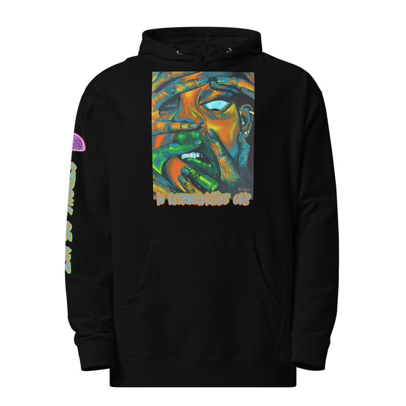 In Responsibilities' Grip -  Unisex  Hoodie - Black, 2XL image