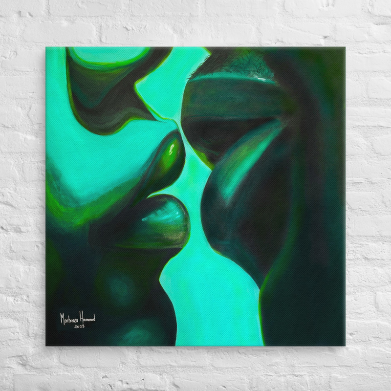 Intimacy in Shades of Green - Canvas - 36″×36″ image