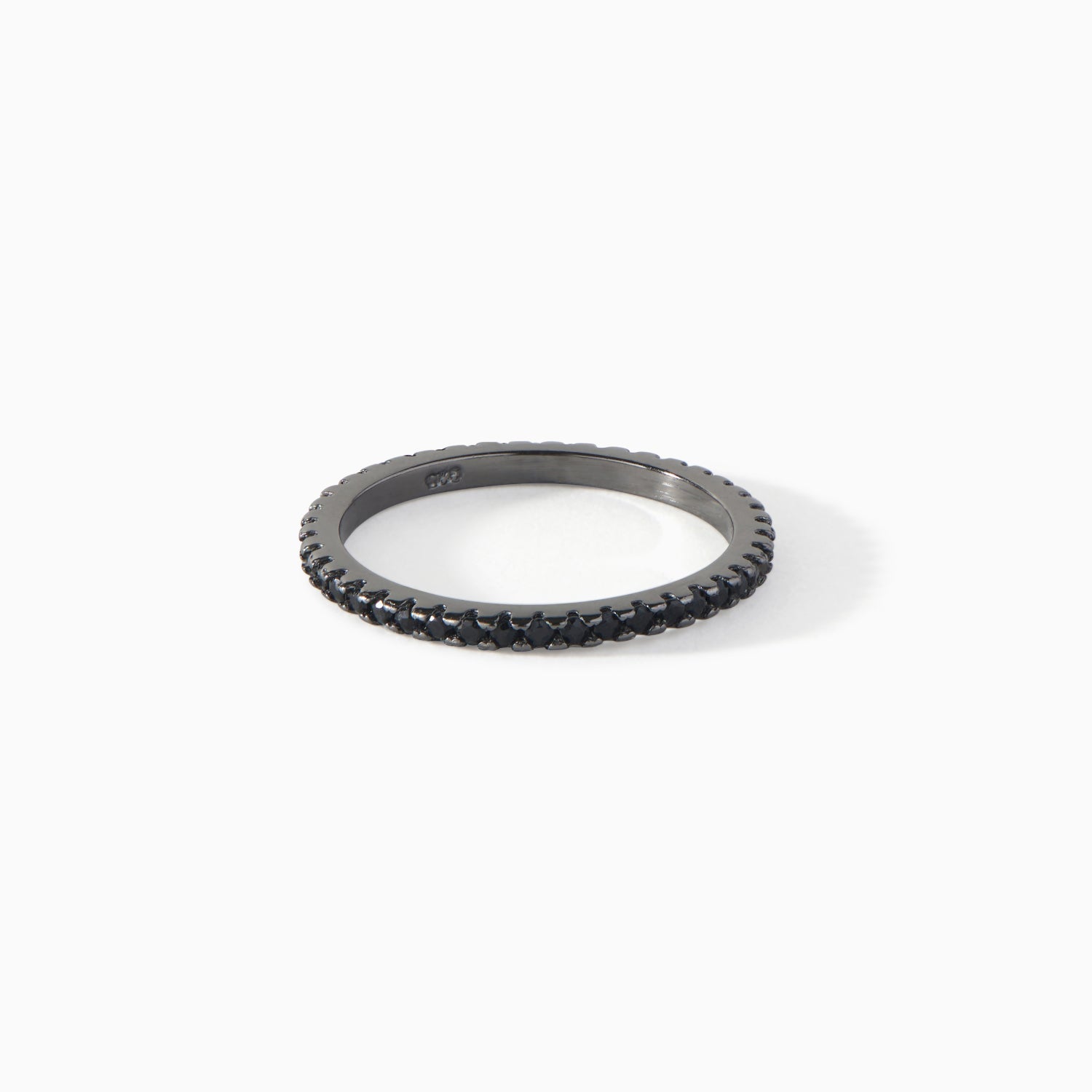 Isla Ring in black finish with black CZ from Ora Ana