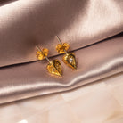 Ora Ana Dagger Studs styled in an editorial portrait crop