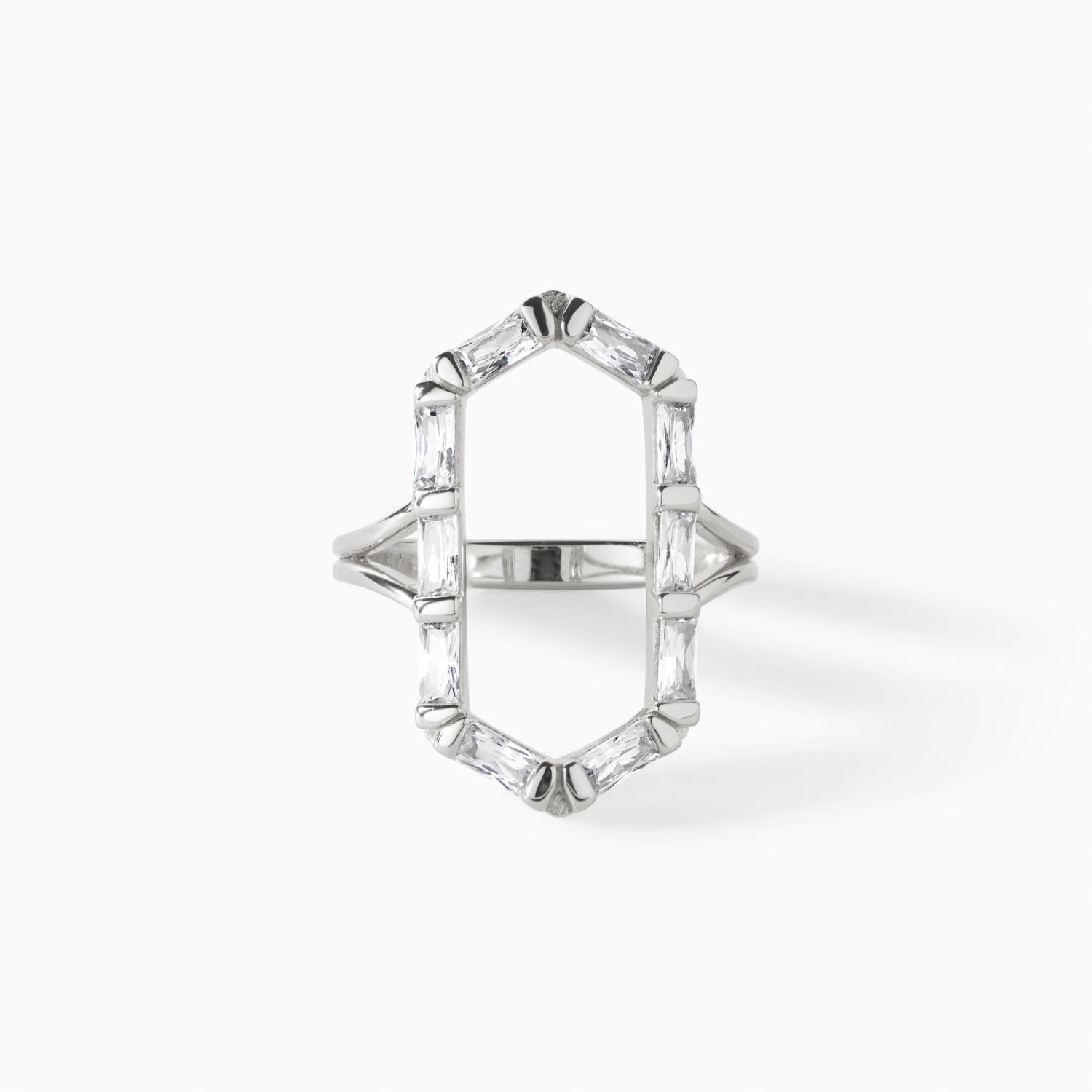 James Ring in sterling silver with white CZ from Ora Ana