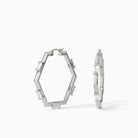 Claire Hoop Earrings medium in sterling silver with white CZ from Ora Ana