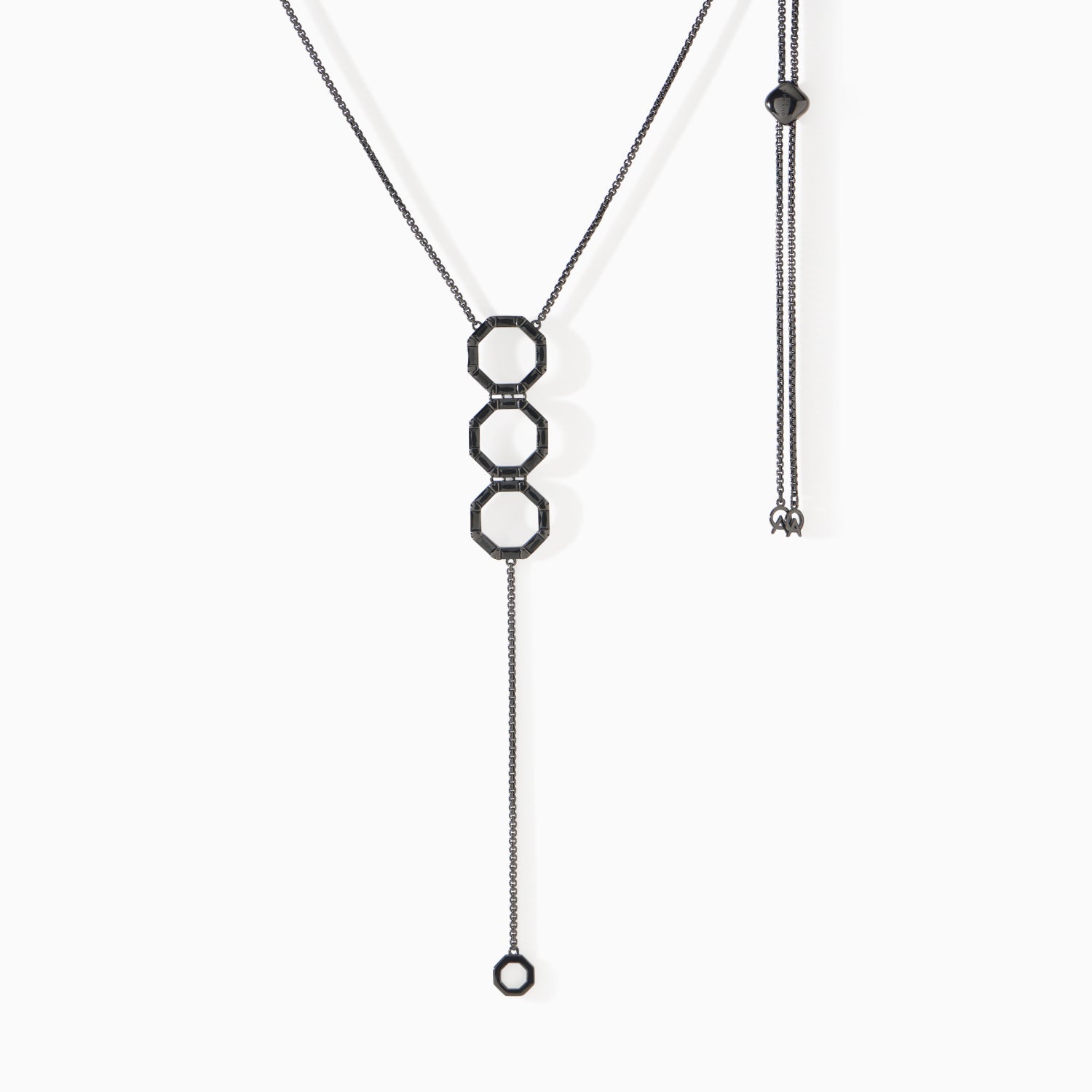 Stella Lariat Necklace in black finish from Ora Ana